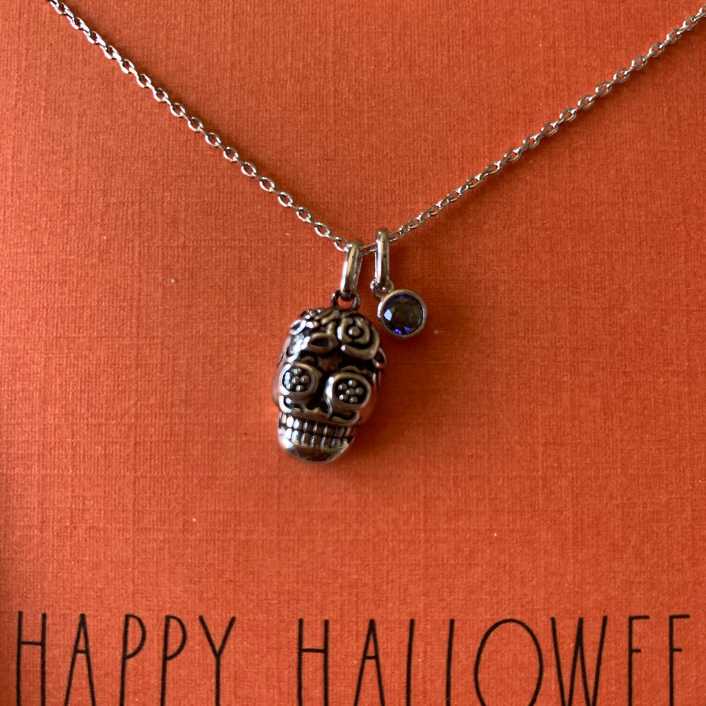Rae Dunn Sugar Skull Necklace 40$